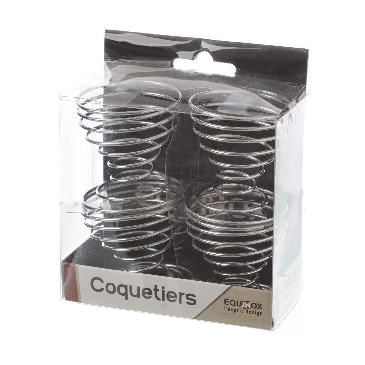 Juego de hueveras 4 Unidades Metal Cromado 5x5x4,50cm