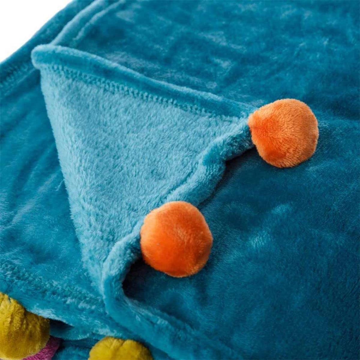 Manta de sofá Azul de poliéster para salón Fantasy 130x160cm