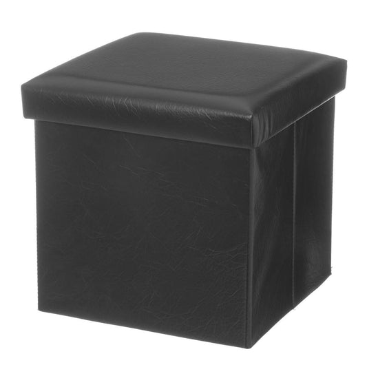 Puff Plegable Industrial Negro de PU para Oficina Basic