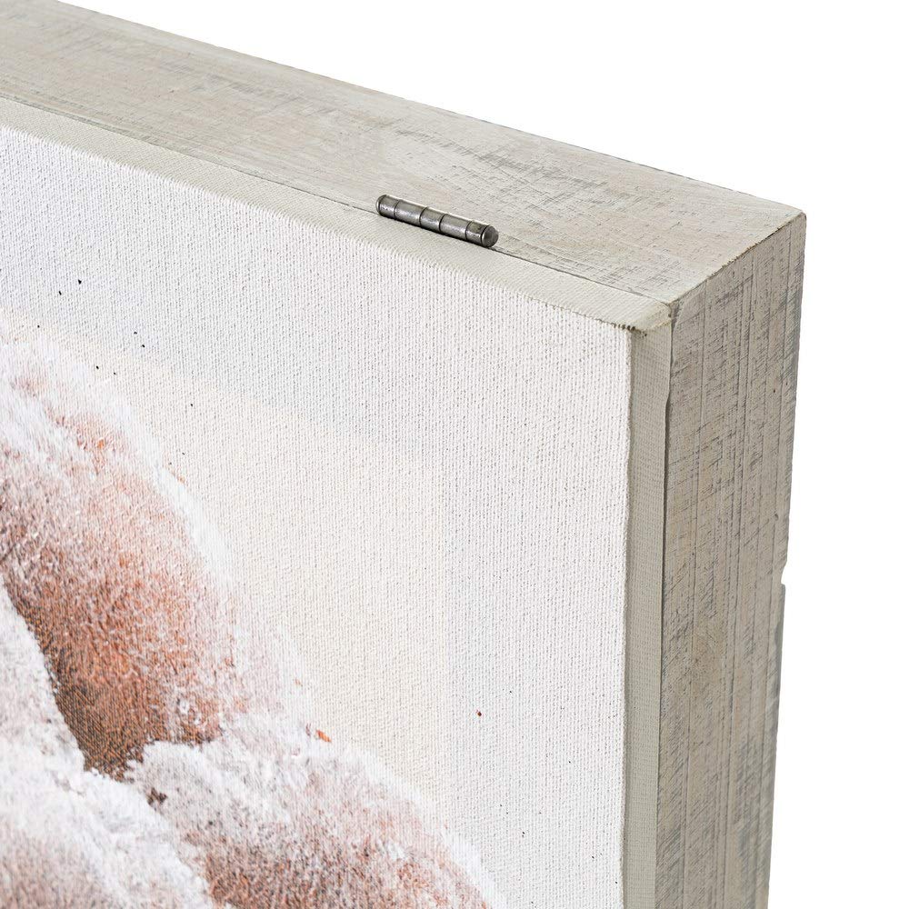 Cuadro cubrecontador Pintado en Lienzo con árbol marrón y Dorado para Cajas eléctricas de 46x31 cm