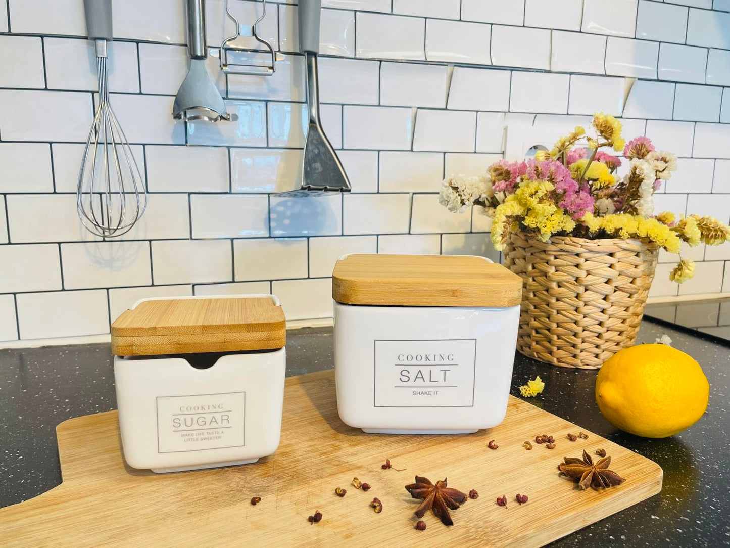 Salero y azucarero Dolomite Bambu Frase