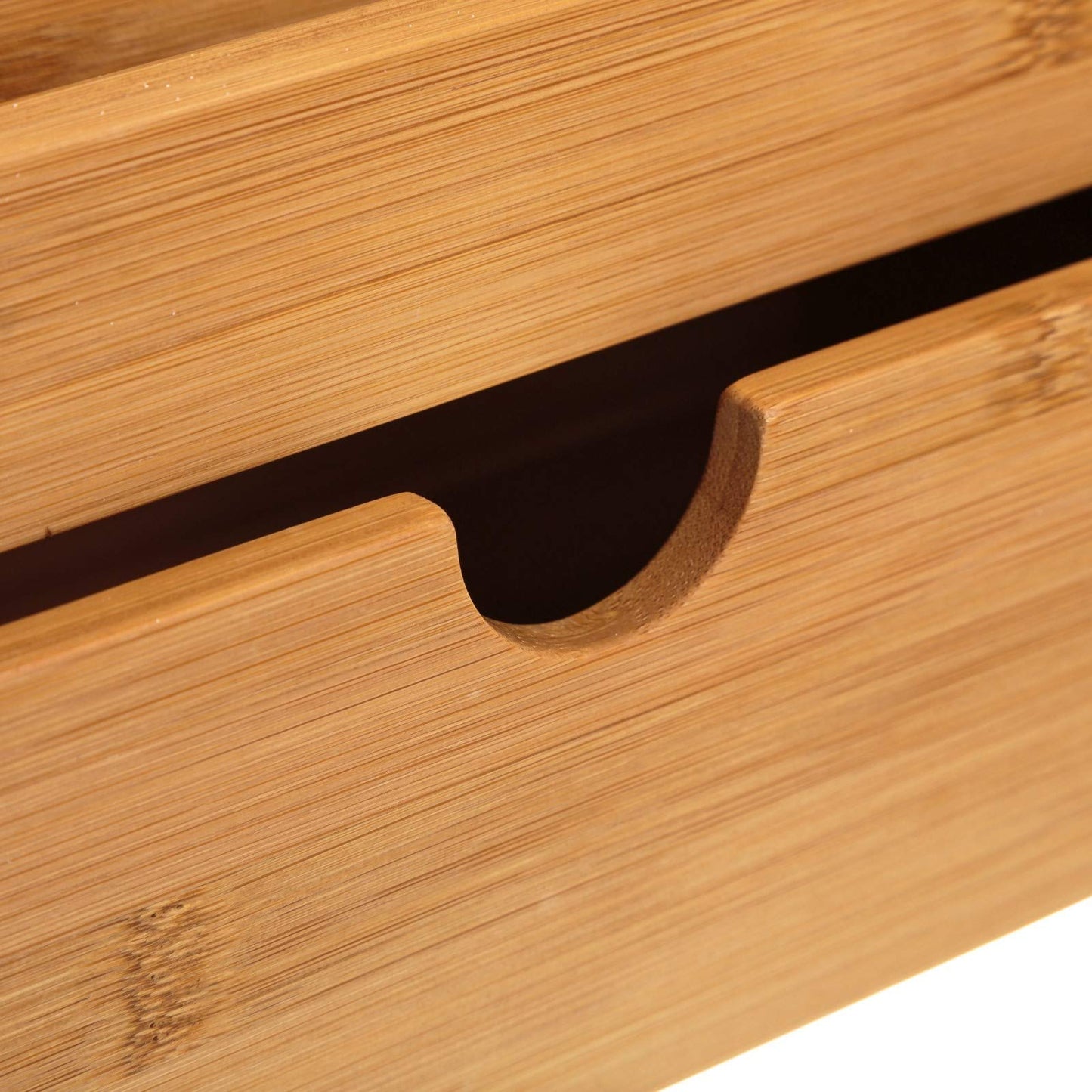 Organizador de cajón nórdico marrón de bambú para cocina Basic