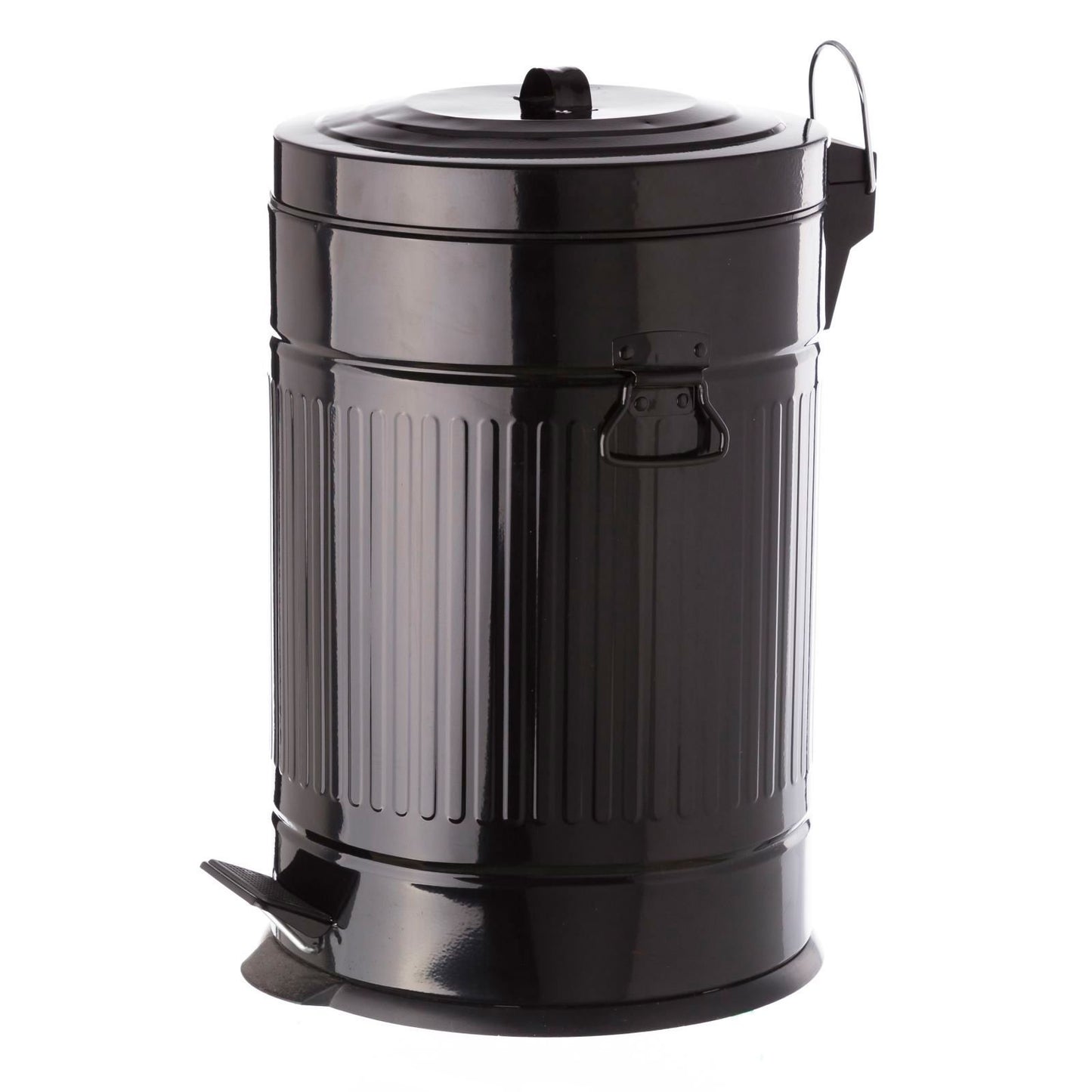 Papelera 20 litros industrial negro de acero de cocina Arabia
