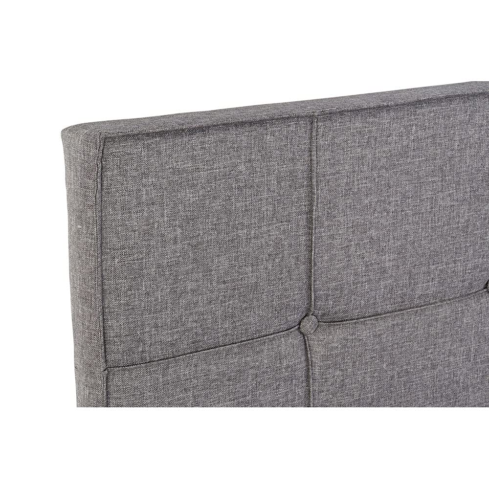 Cabecero tapizado con Tela y Madera en Color Gris