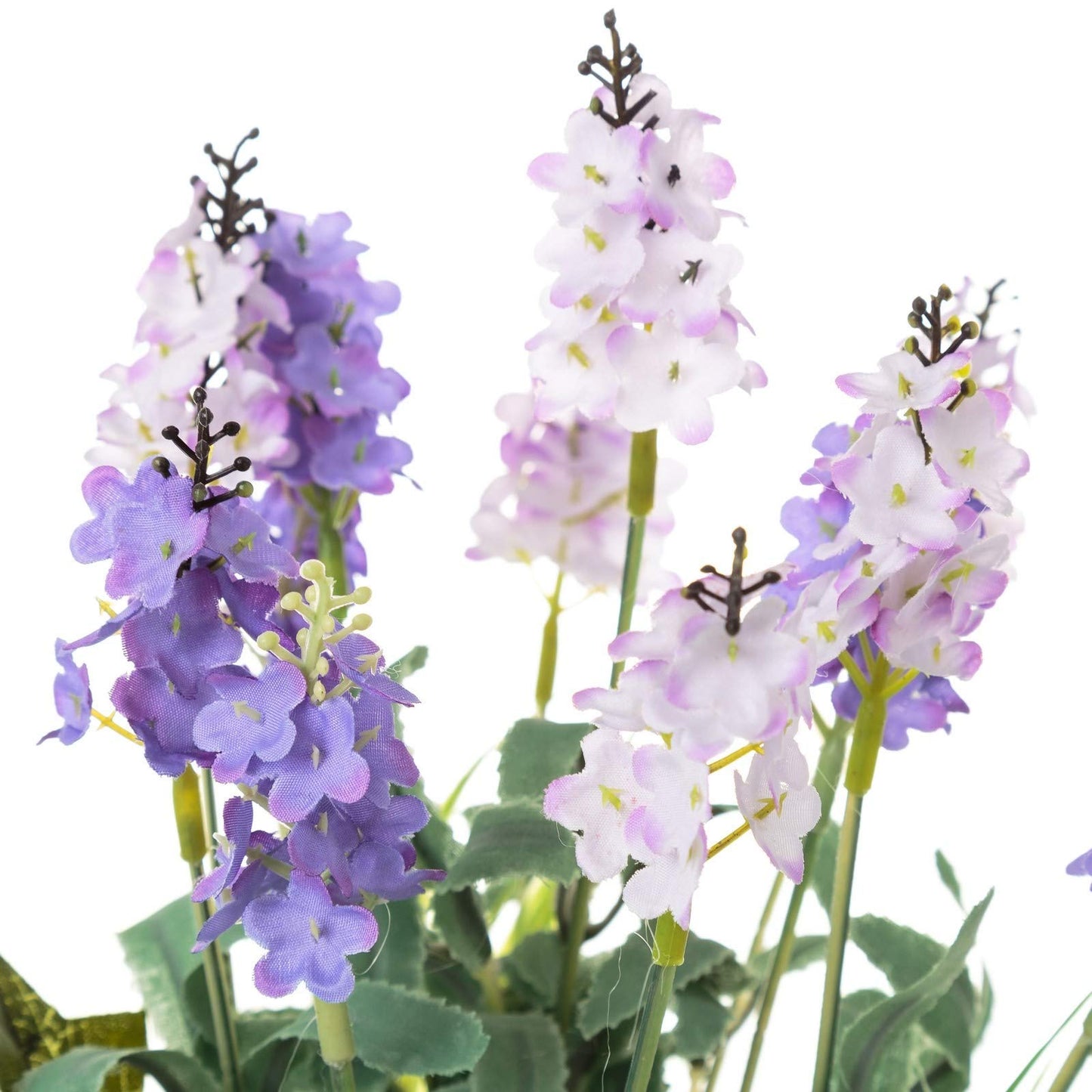 Planta Artificial Lavanda Decorada Maceta Madera