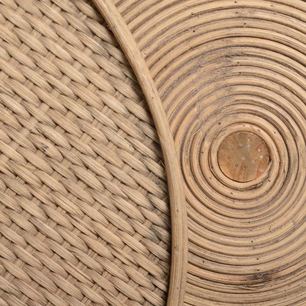 Mural Espiga exótico de Rattan Natural, de 103x43 cm