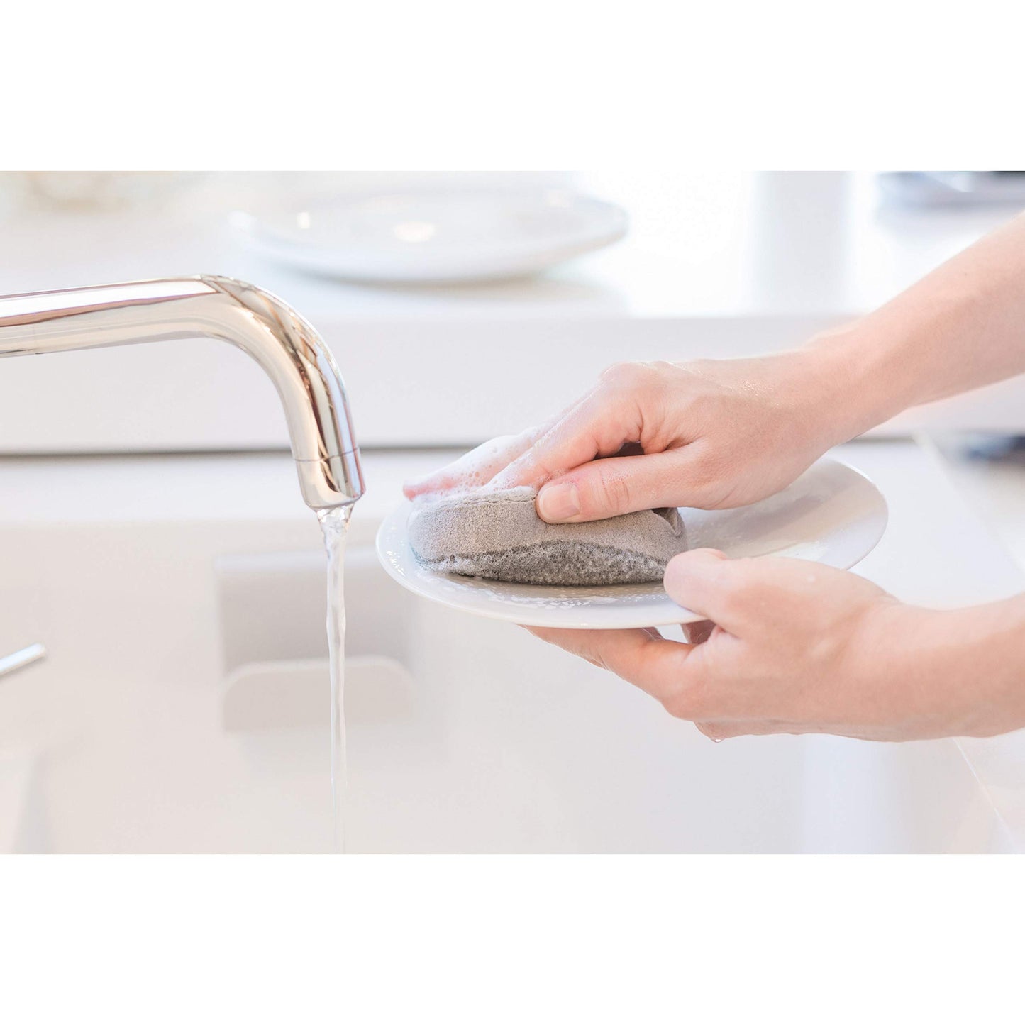 Juego esencial de limpieza de platos de 3 piezas, incluye cepillo para platos, esponja de tres capas y guantes para lavar platos