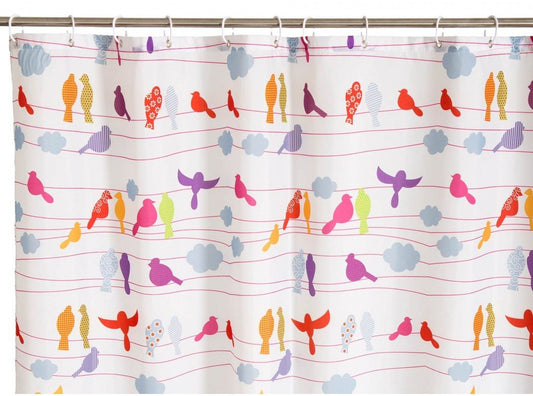 Cortina baño moderno diseño original "cuco" 100% poliester 180 x 200 cm