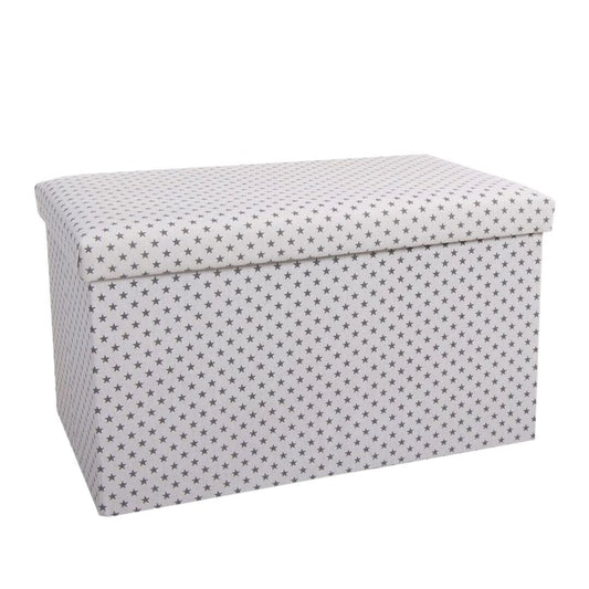 Puff banqueta Plegable Minimalista Blanco Estrellas para Dormitorio