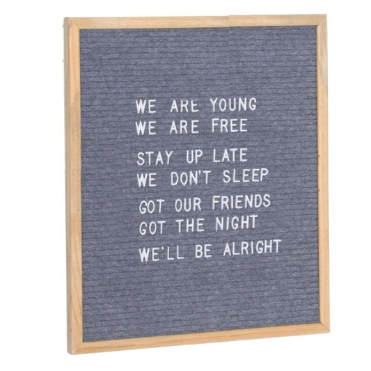 Panel 50x60 149 Letras / Numeros Gris