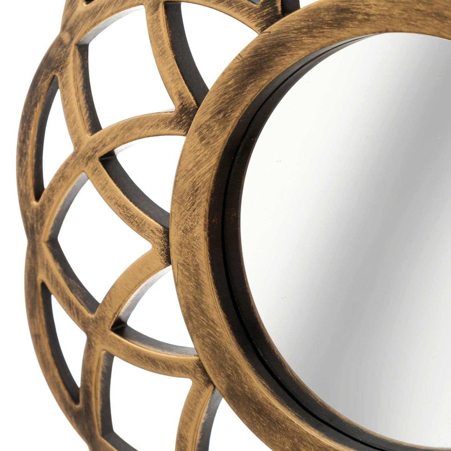 Espejo Circular Oro Polipropileno 40 x 2 x 40 cm