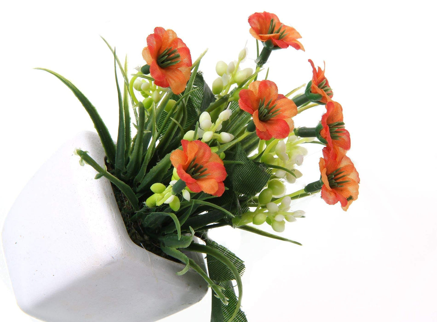 Juego 6 macetita Margarita 6/c Poliester 5x5x12,5 cm.