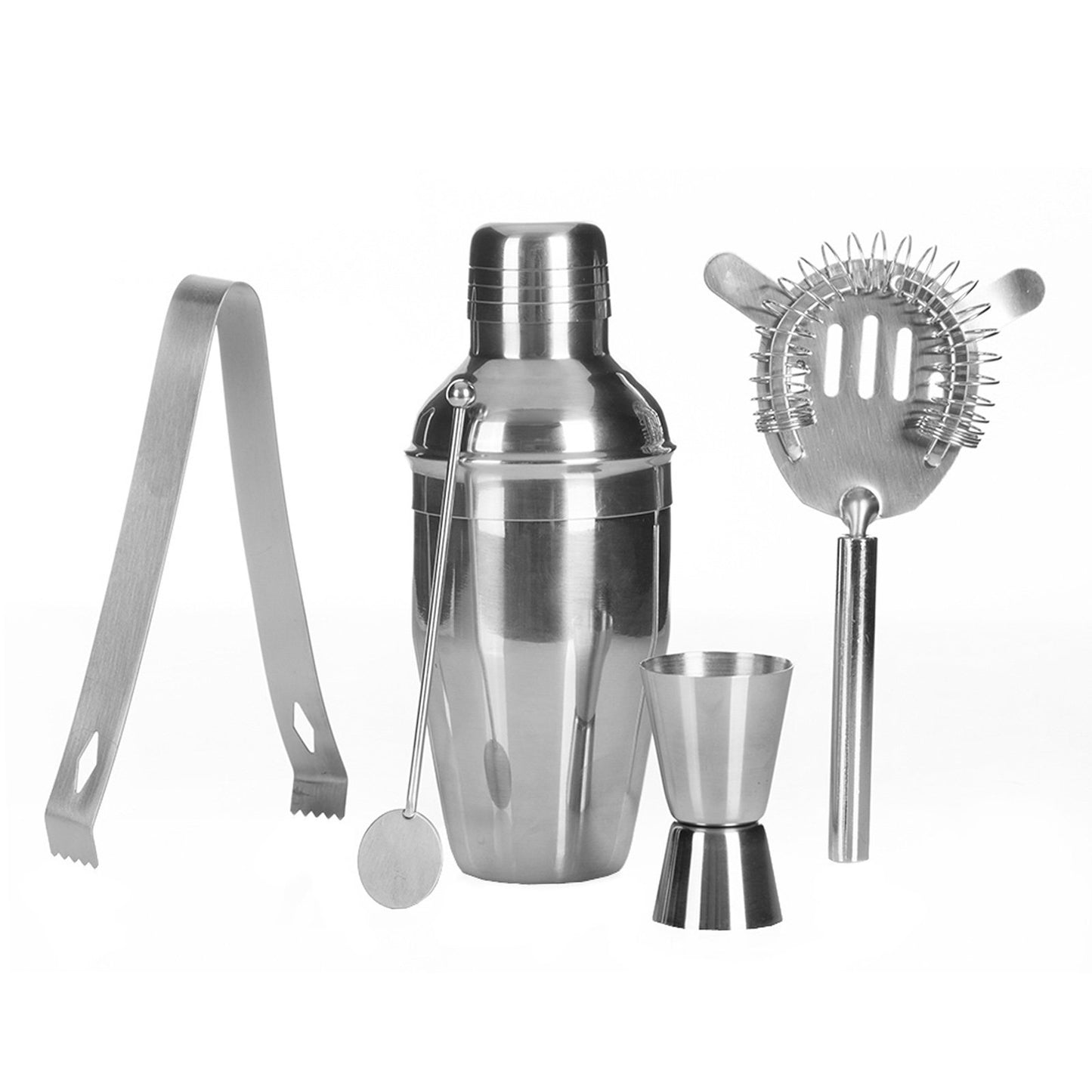Set 5 Piezas Coctelera Coctel Coctail Agitador Batidora 350 cc