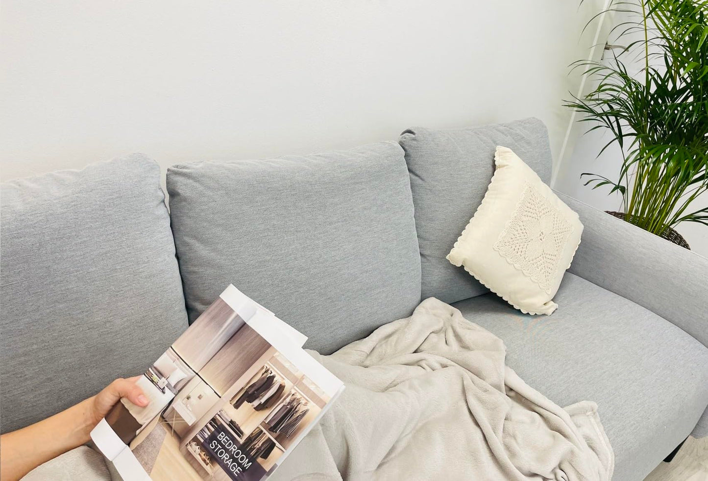 DAMDAM GO Manta De Sofá Suave y Calido, Manta Polar para Cama 100% Poliester 130x160 cm