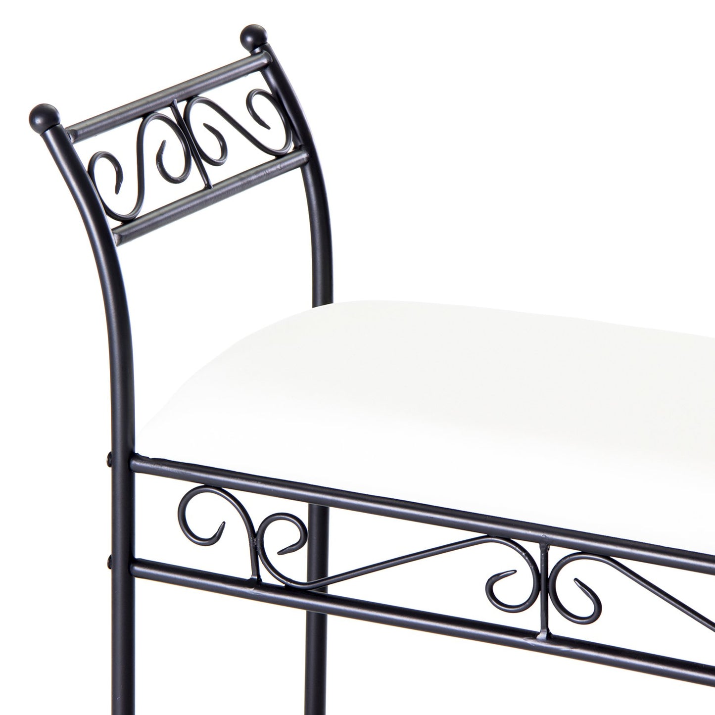 Banqueta pie de Cama de Metal de 64x68x30 cm