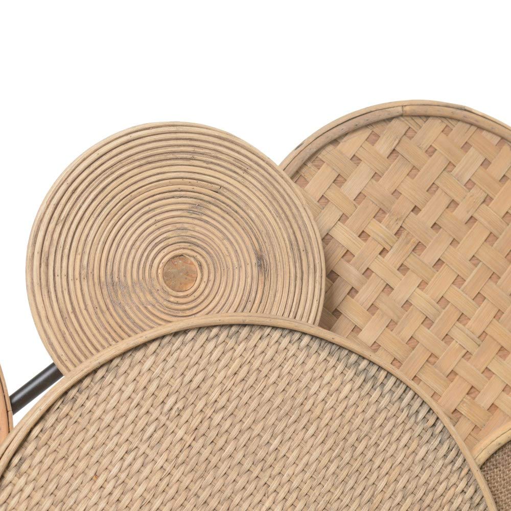 Mural Espiga exótico de Rattan Natural, de 103x43 cm