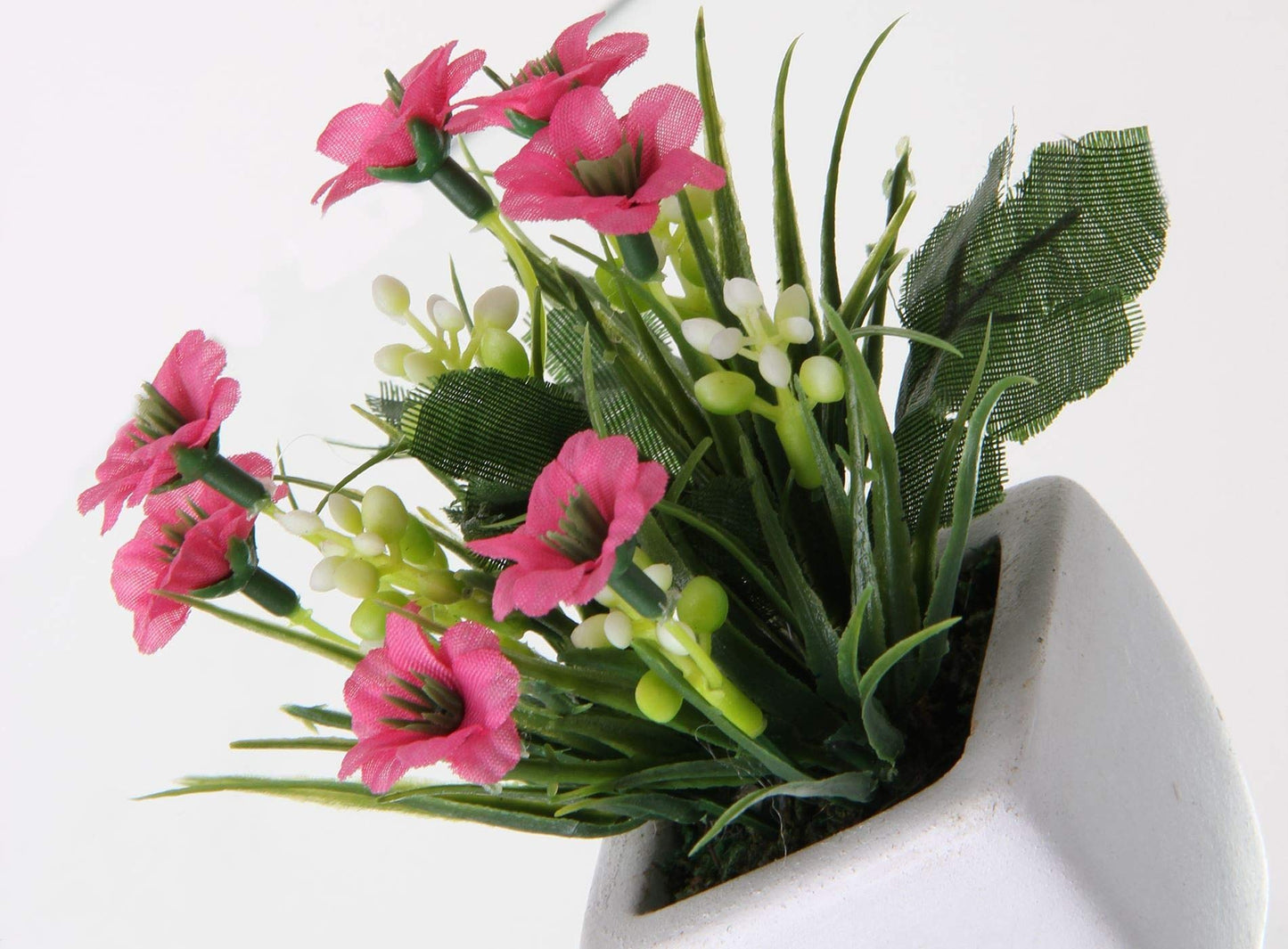 Juego 6 macetita Margarita 6/c Poliester 5x5x12,5 cm.