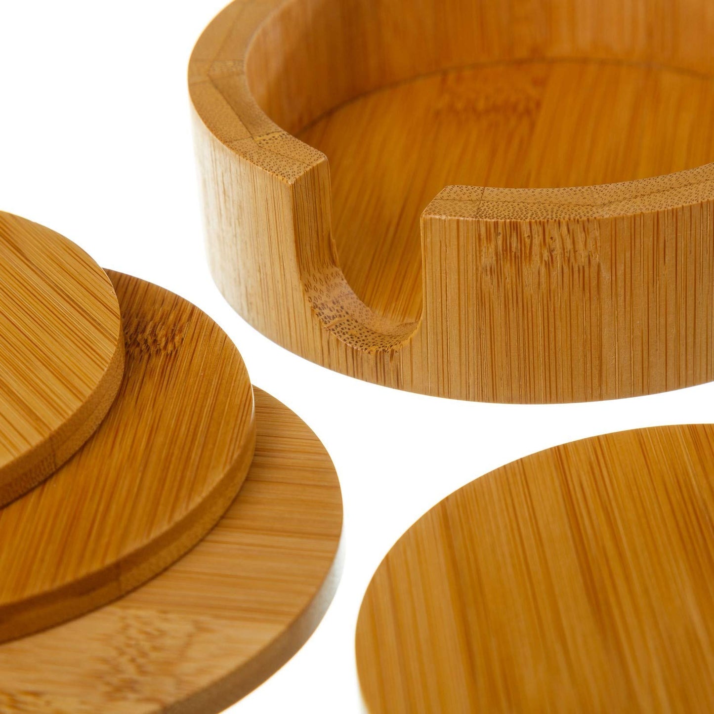 S/4 posavasos bambú 11 x 11 x 3 cm .