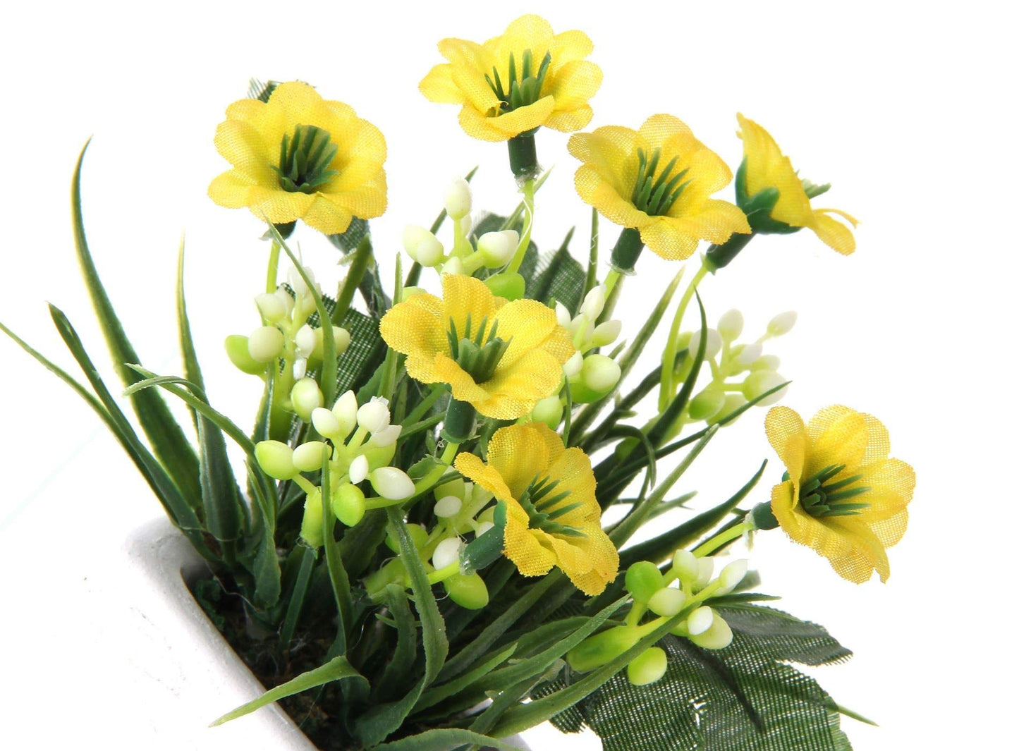 Juego 6 macetita Margarita 6/c Poliester 5x5x12,5 cm.