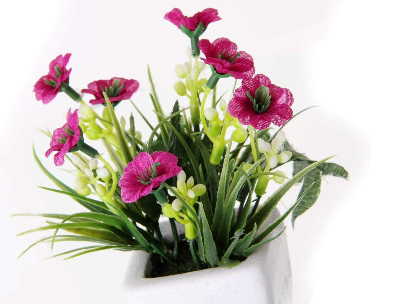 Juego 6 macetita Margarita 6/c Poliester 5x5x12,5 cm.