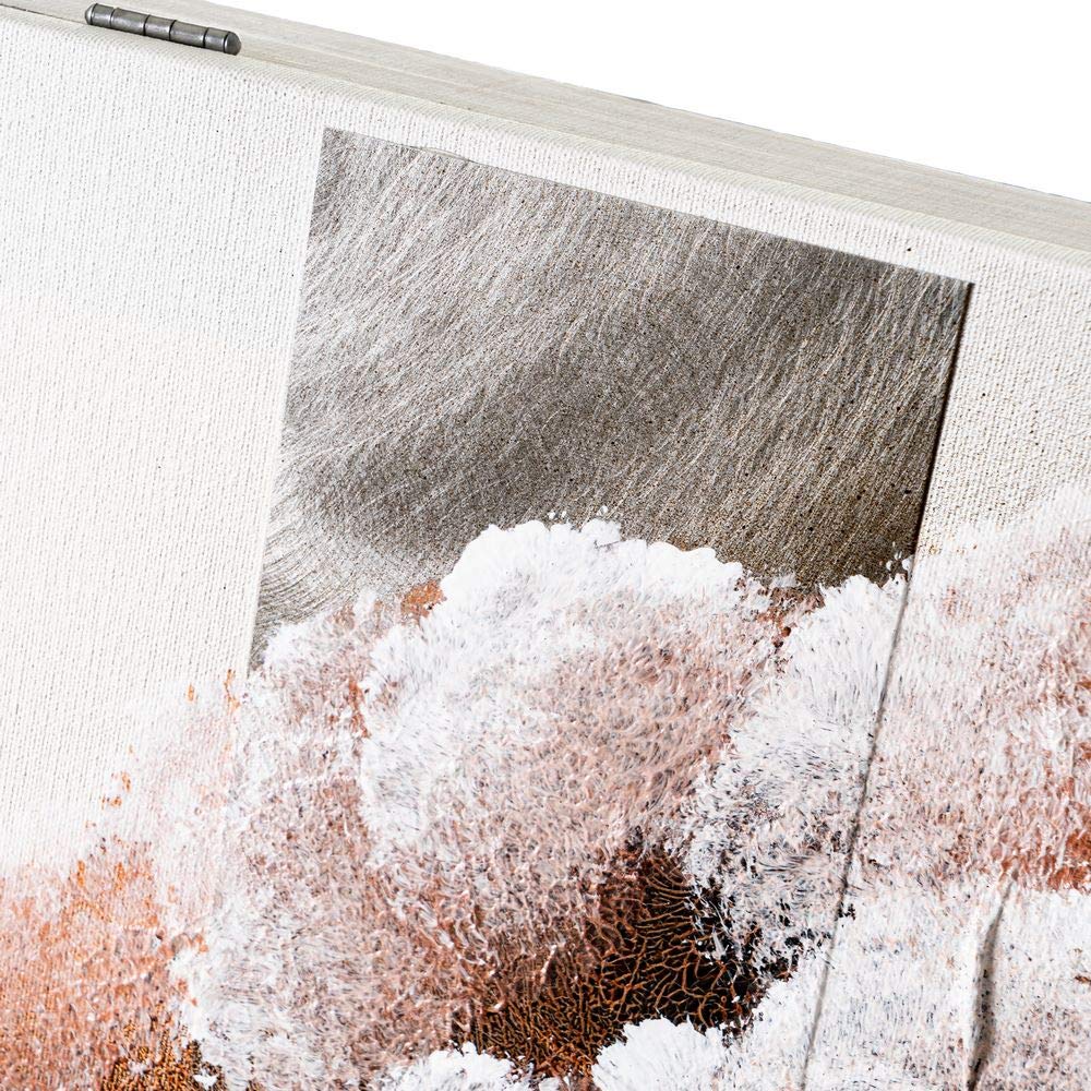 Cuadro cubrecontador Pintado en Lienzo con árbol marrón y Dorado para Cajas eléctricas de 46x31 cm