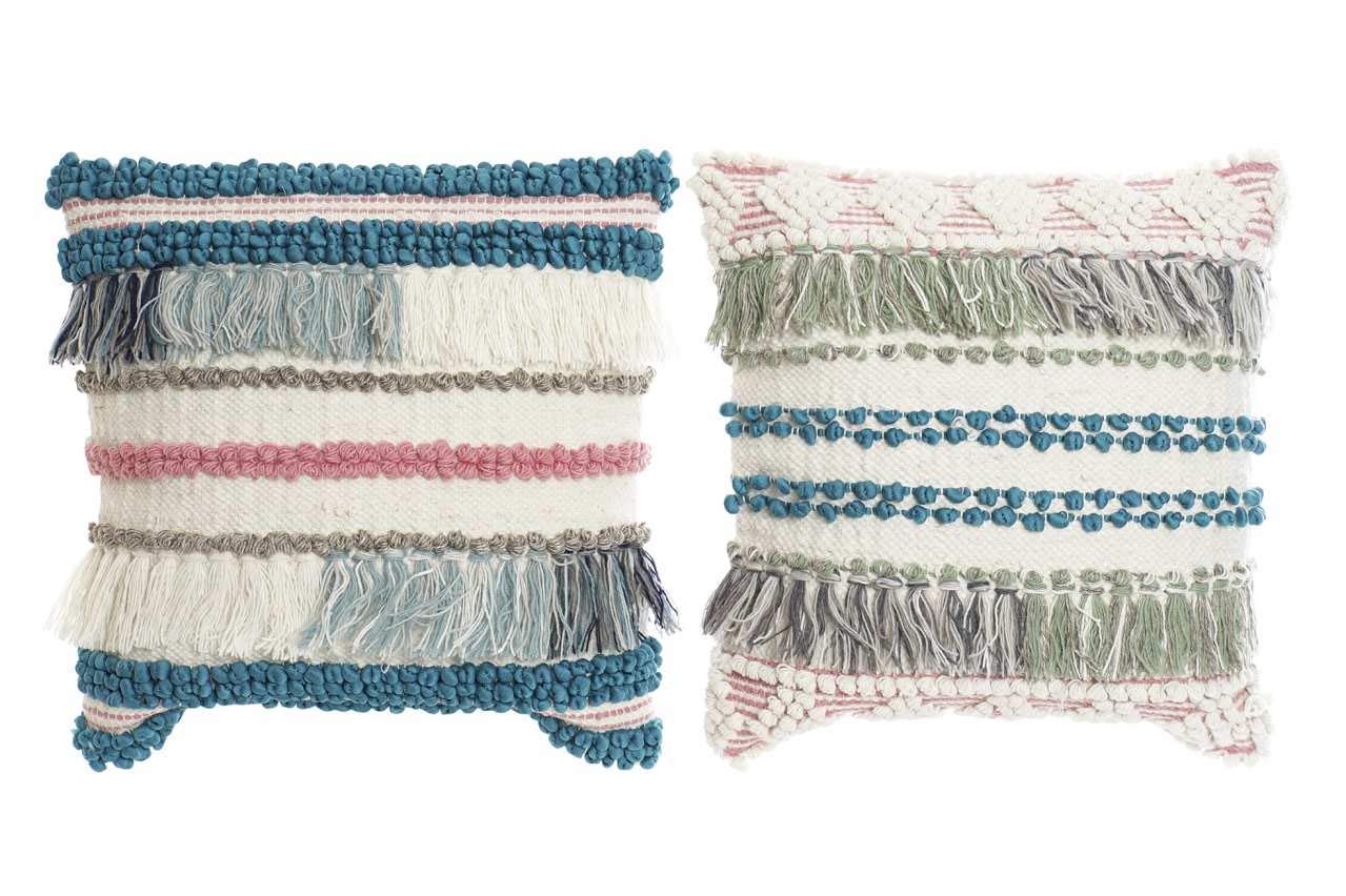 Regala Feliz COJIN Algodon Lana 45X45 892 GR. Flecos Rosa