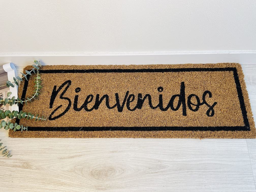 Felpudo de Fibra de Coco 75x25cm Antideslizantes - Alfombras Originales para la Entrada a Casa, Pasillos, Puertas de Exterior