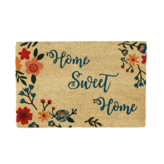 Felpudo Home Antideslizante marrón de Fibra de Coco de 60x40 cm