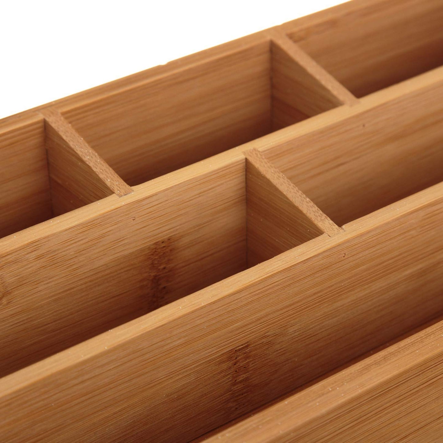 Organizador de cajón nórdico marrón de bambú para cocina Basic