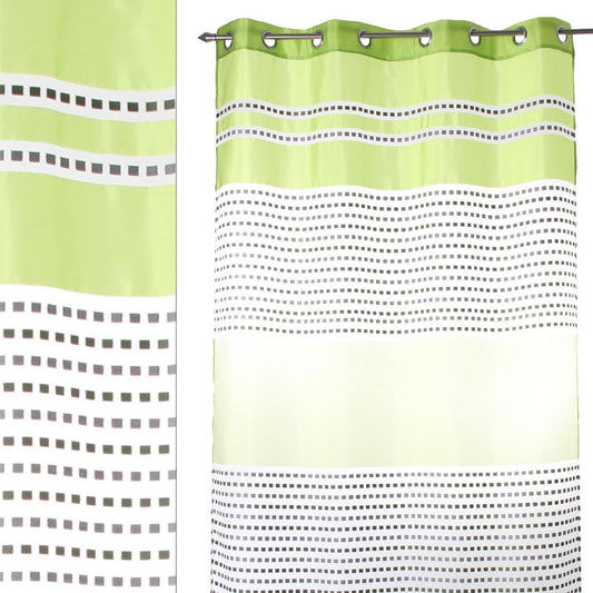 Cortina anillas "zurich" verde 140 x 260 cm con 8 anillas metálicas. 100% poliéster.