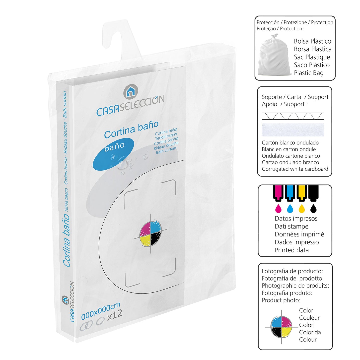 Cortina BAÑO Gatos Poliester