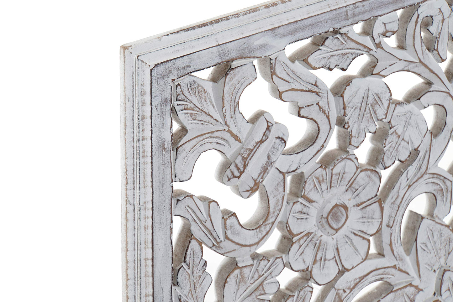 Mural Decoracion Pared Madera Tallada decape 60x60 cm