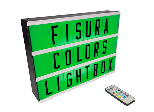 DC0634 Lightbox Caja de Luz Cinematografica Multicolor Tamaño A4 con 107 Numeros y Letras Box Lampara Led DIYDecoración