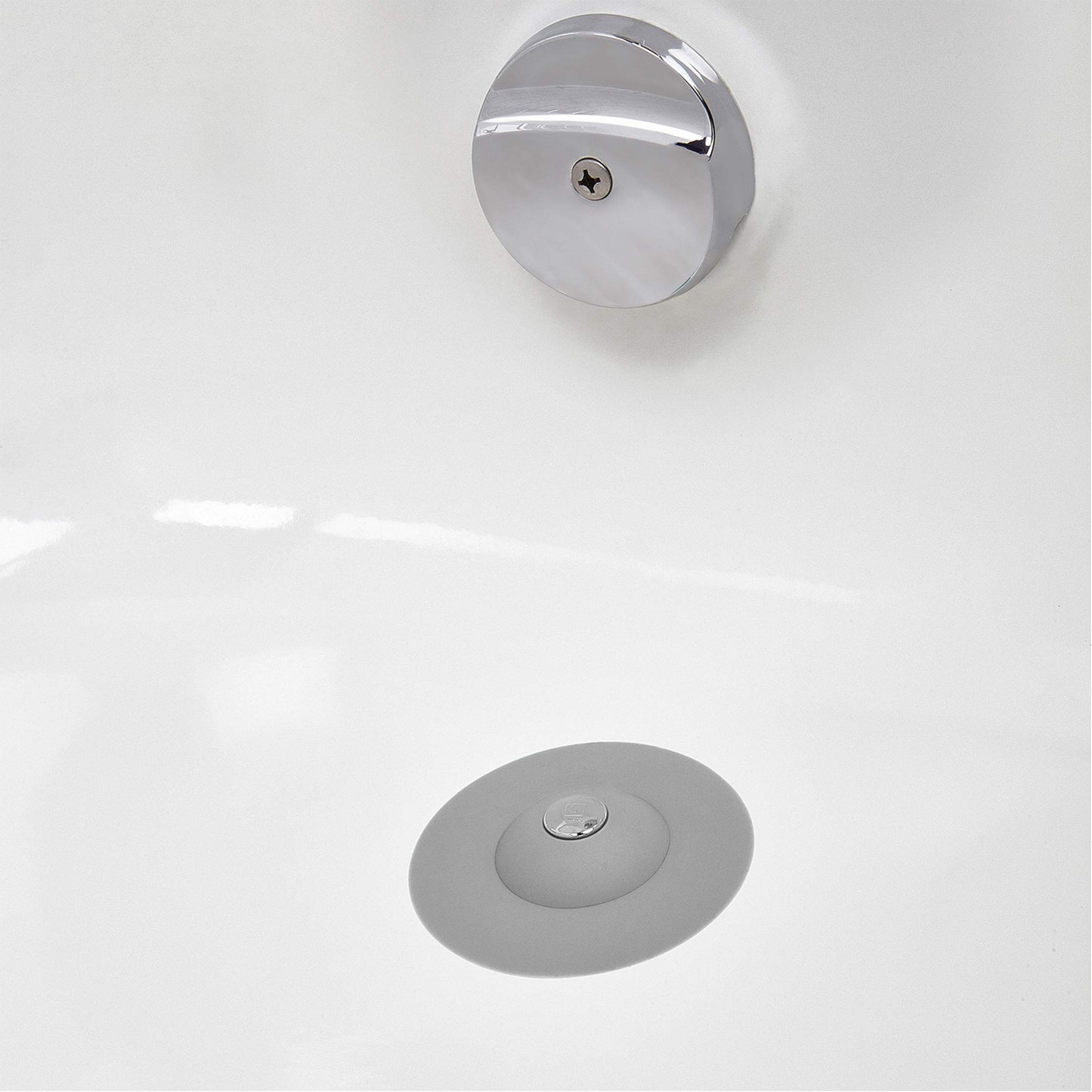 TAPÓN FLEXIBLE Y RECEPTOR DE CABELLOS GRIS