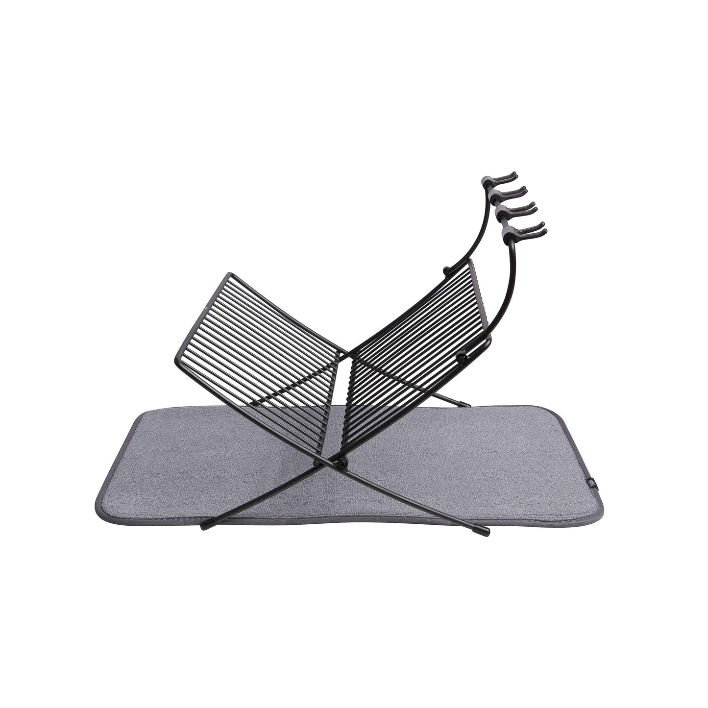 Escurreplatos Plegable, Gris, 51x37x30 cm