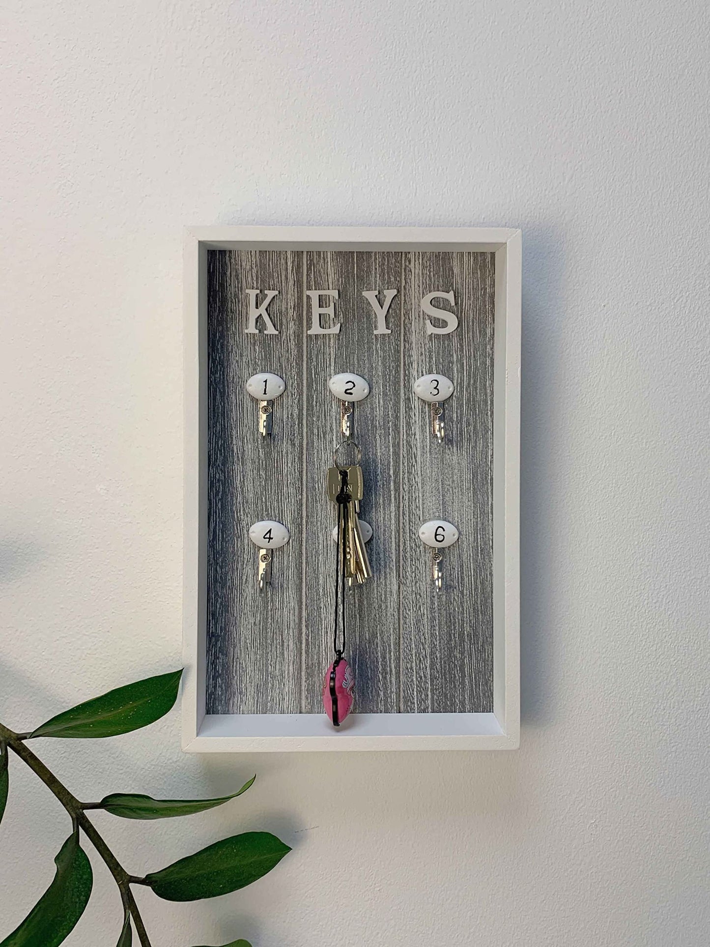 Colgador Llaves de Pared Cuelga Llaves de Madera Keys para la Entrada casa