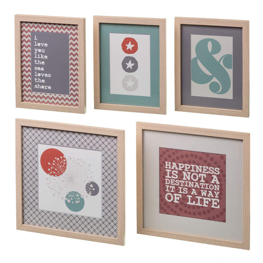 Cuadros portafotos Vintage Beige de Madera para salón Iris