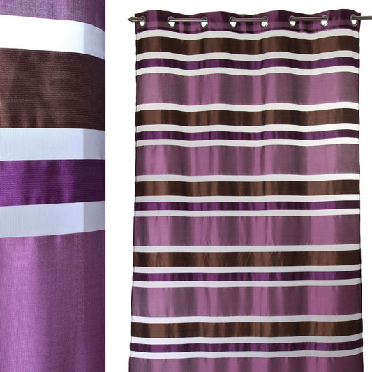 Cortina anillas "copenhague" lila 140 x 260 cm con 8 anillas metálicas. 100% poliéster.