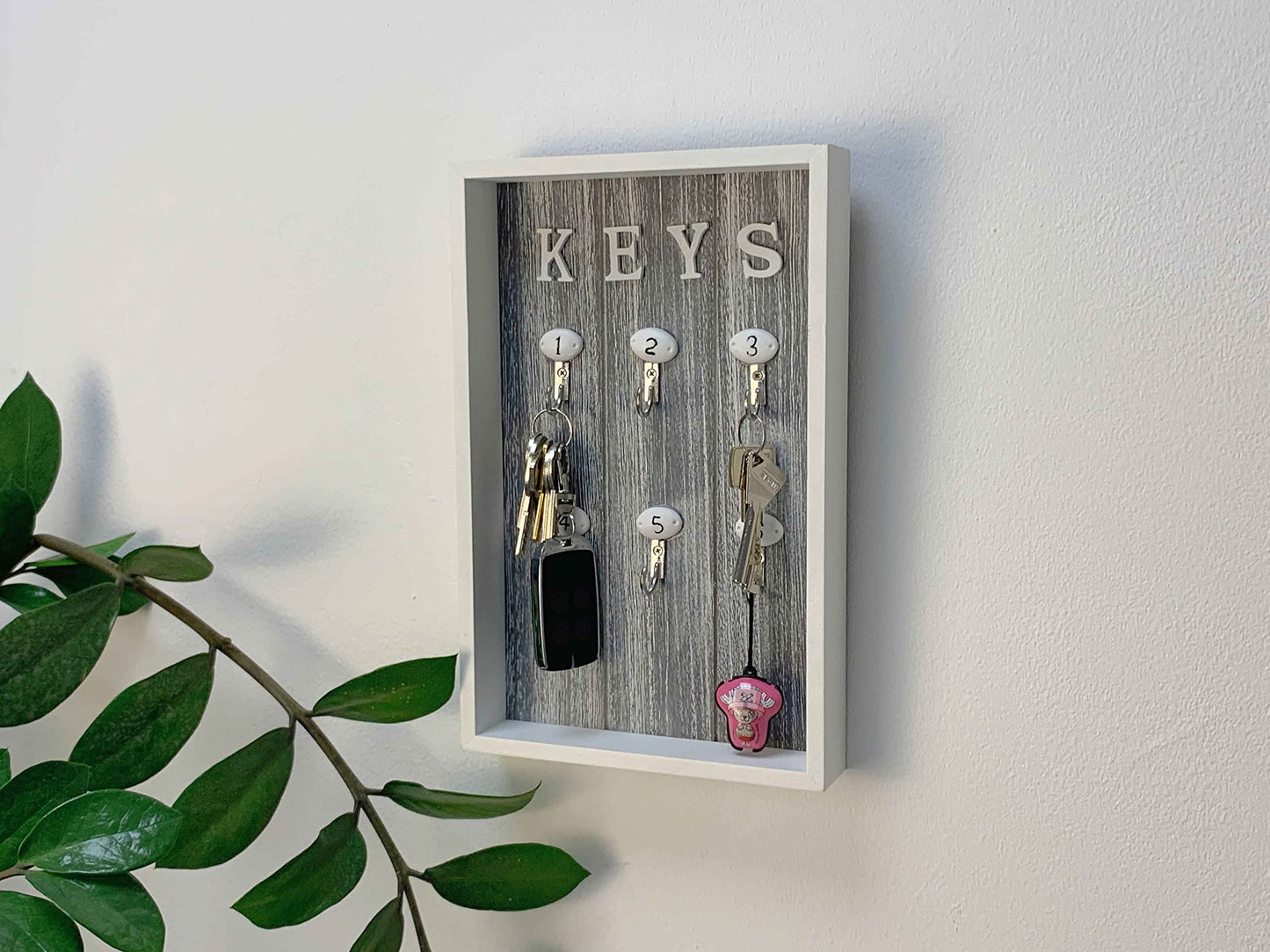 Colgador Llaves de Pared Cuelga Llaves de Madera Keys para la Entrada casa