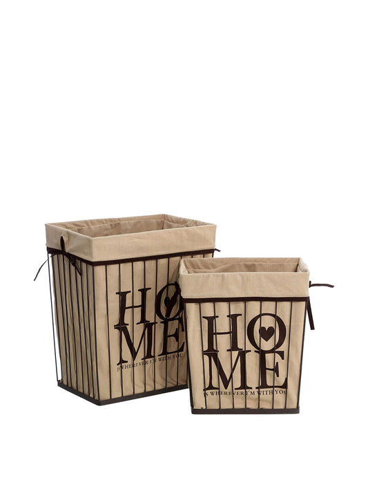 Nordic Style Set Cesto De La Ropa 2 Uds.