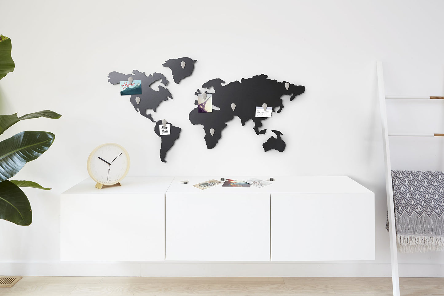 Mappit Adorno de pared, Acero, Cromo, 52.07 x 2.54 x 33.02 cm