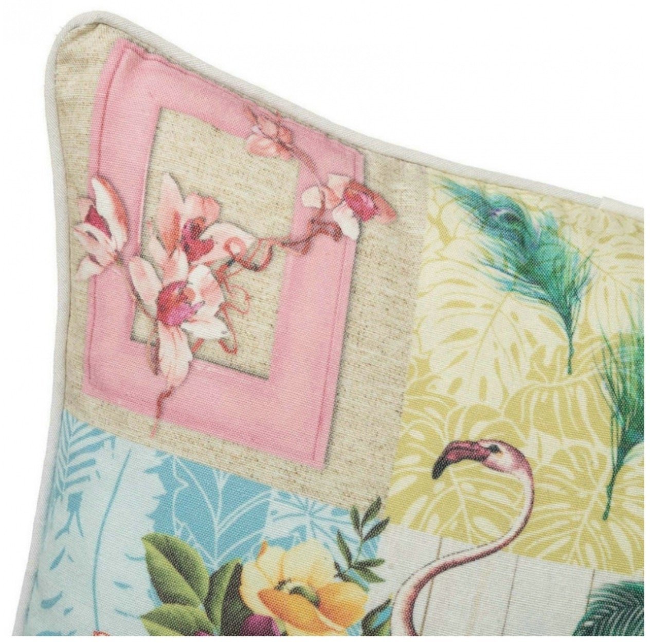 Cojínes original étnico rosa de algodón / poliéster para salón Iris