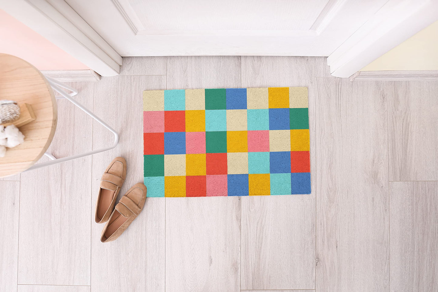 Fisura – Felpudo Entrada casa de Coco con Base Antideslizante de PVC. Felpudo Exterior Original. Pintado a Mano. Estandar