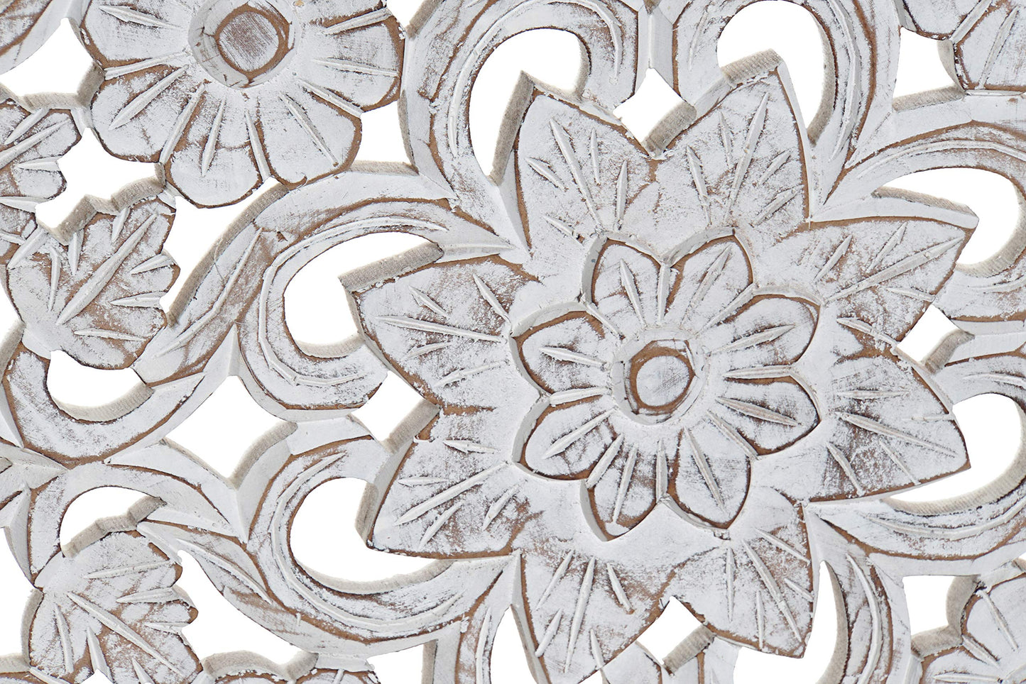 Mural Decoracion Pared Madera Tallada decape 60x60 cm