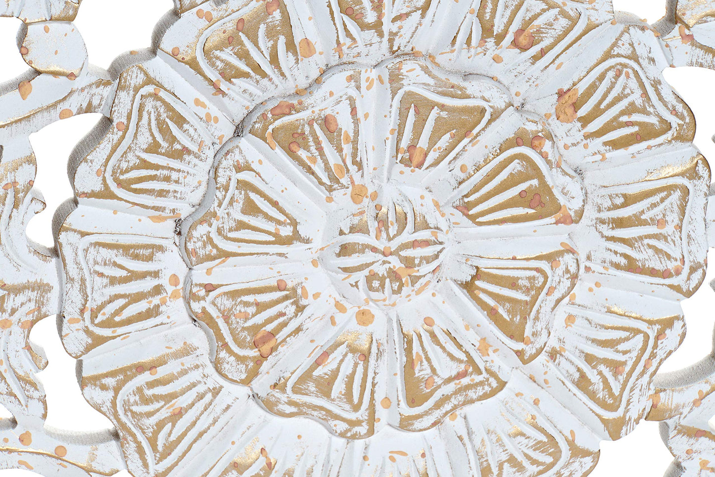 Mural Decoracion Tallada Natural Dorado Envejecido 60x60 cm