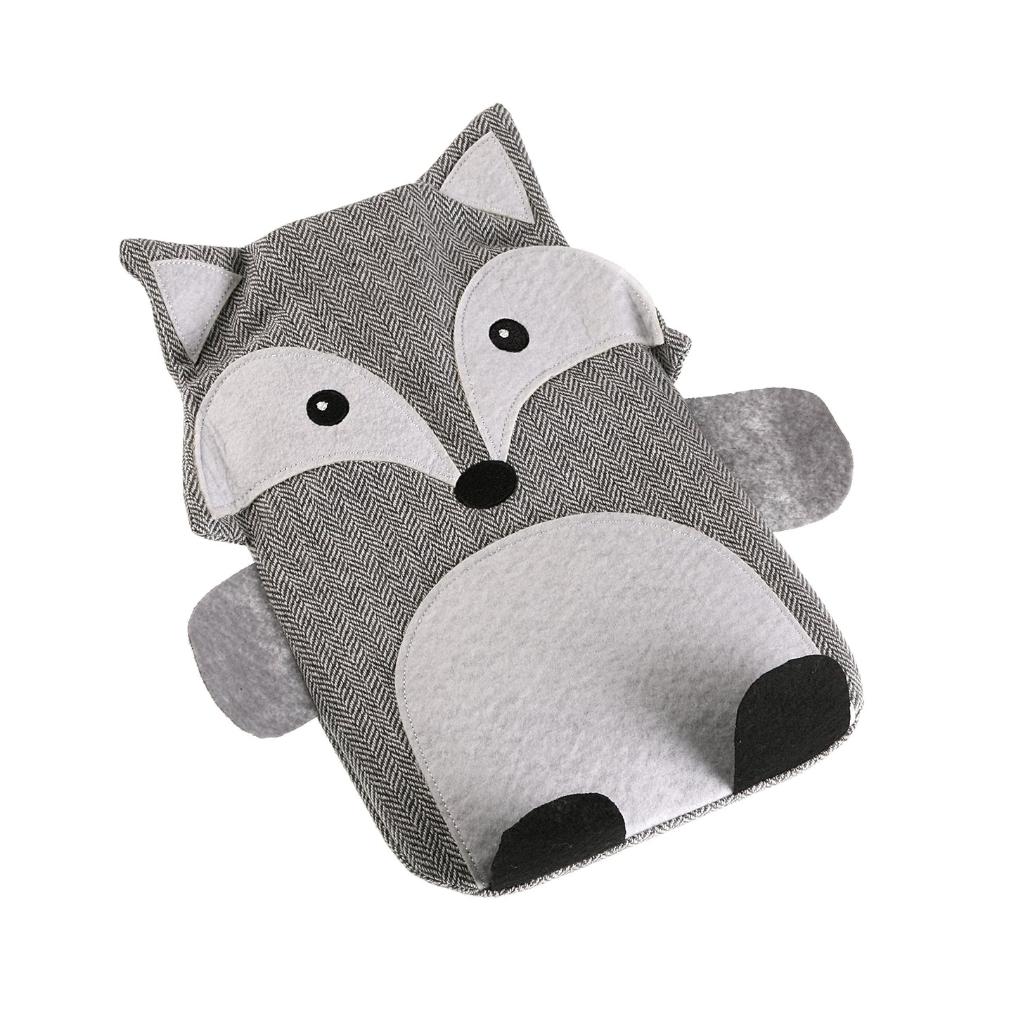 Bolsa De Agua Zorro Gris, 33,5x0,8x20,5cm, Textil, Animal