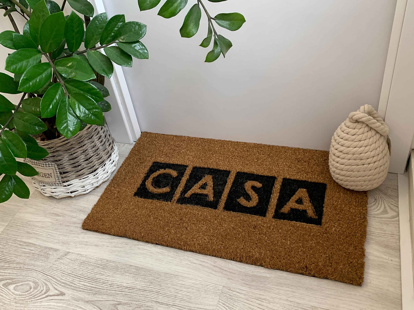 Felpudo Esterilla Fibra Coco Goma Antideslizante Casa 70x40 cm