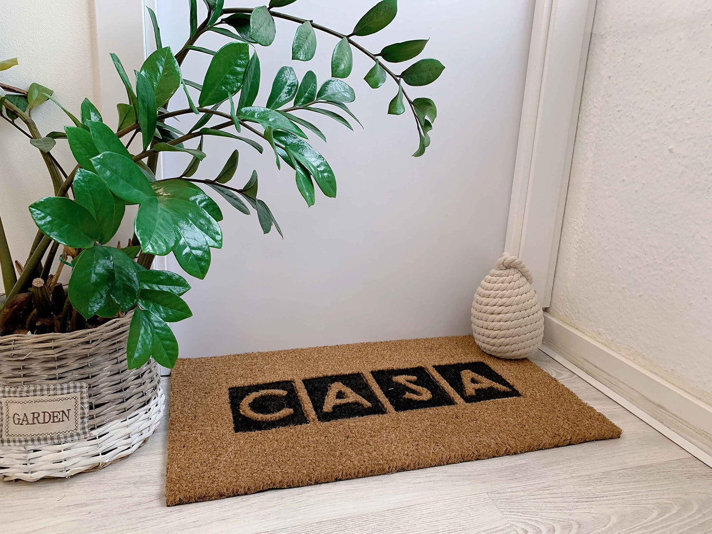 Felpudo Esterilla Fibra Coco Goma Antideslizante Casa 70x40 cm