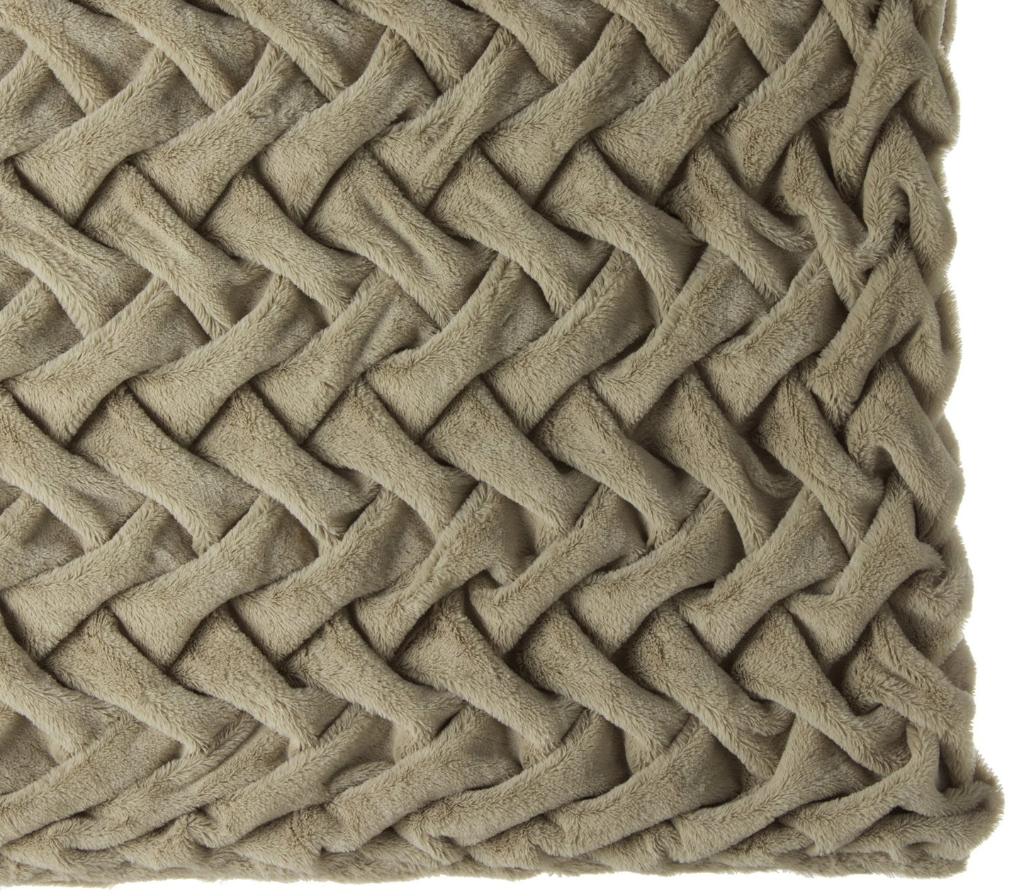 Manta de sofá clásica beige de poliéster para salón France 170 x 130 cm